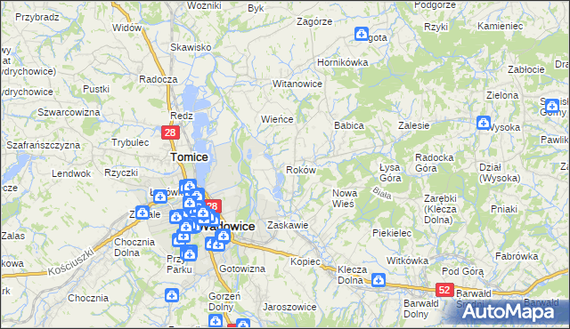 mapa Roków, Roków na mapie Targeo