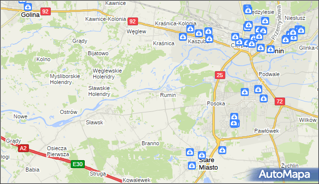 mapa Rumin, Rumin na mapie Targeo