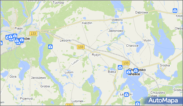 mapa Ryżyn, Ryżyn na mapie Targeo
