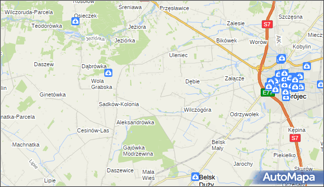 mapa Sadków Duchowny, Sadków Duchowny na mapie Targeo