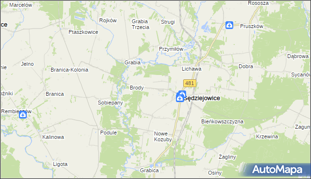 mapa Sędziejowice-Kolonia, Sędziejowice-Kolonia na mapie Targeo