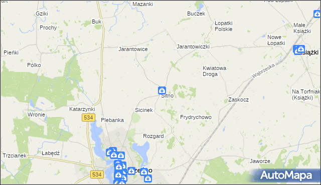 mapa Sitno gmina Ryńsk, Sitno gmina Ryńsk na mapie Targeo