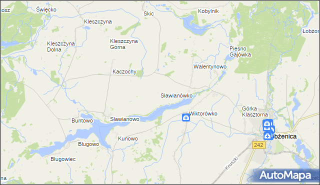 mapa Sławianówko, Sławianówko na mapie Targeo