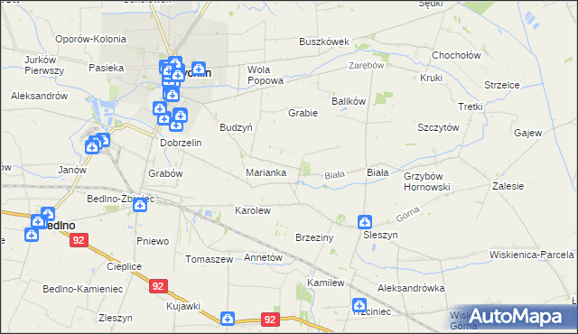 mapa Śleszynek, Śleszynek na mapie Targeo