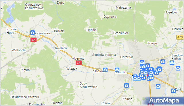mapa Słodków-Kolonia, Słodków-Kolonia na mapie Targeo