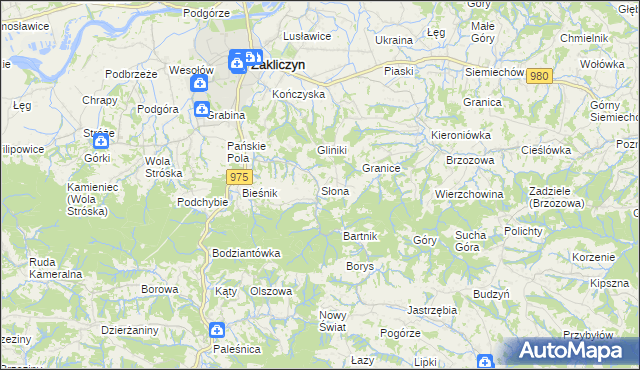 mapa Słona, Słona na mapie Targeo