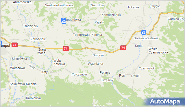mapa Smoryń, Smoryń na mapie Targeo