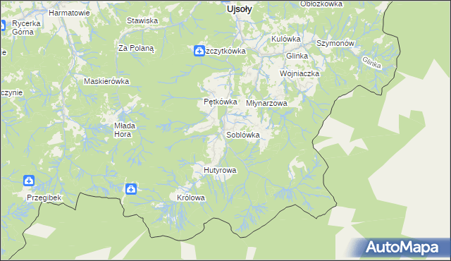 mapa Soblówka, Soblówka na mapie Targeo