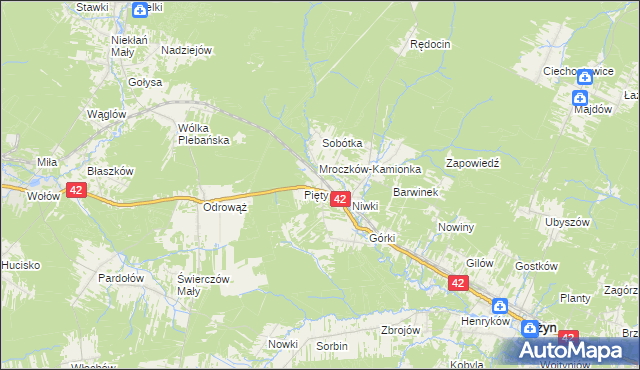 mapa Sołtyków gmina Bliżyn, Sołtyków gmina Bliżyn na mapie Targeo