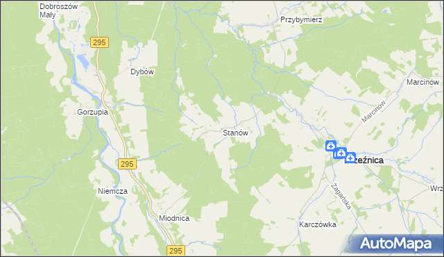 mapa Stanów, Stanów na mapie Targeo