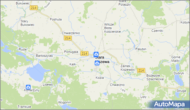 mapa Stara Kiszewa, Stara Kiszewa na mapie Targeo