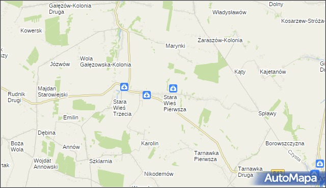 mapa Stara Wieś Pierwsza, Stara Wieś Pierwsza na mapie Targeo