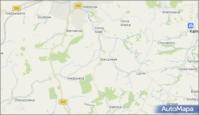 mapa Starczówek, Starczówek na mapie Targeo