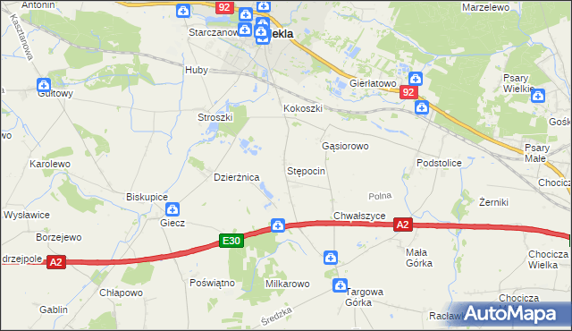 mapa Stępocin, Stępocin na mapie Targeo