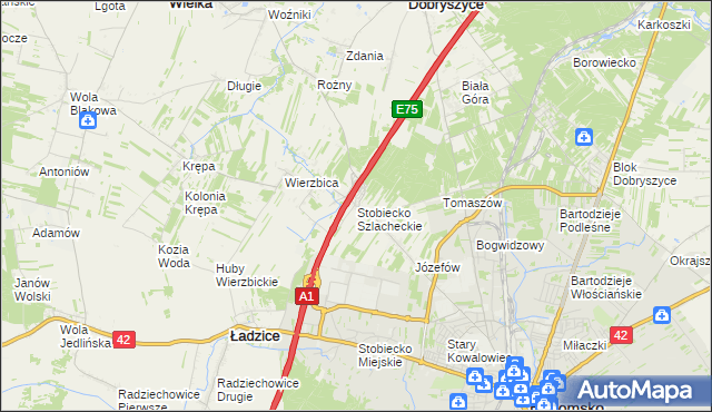 mapa Stobiecko Szlacheckie, Stobiecko Szlacheckie na mapie Targeo