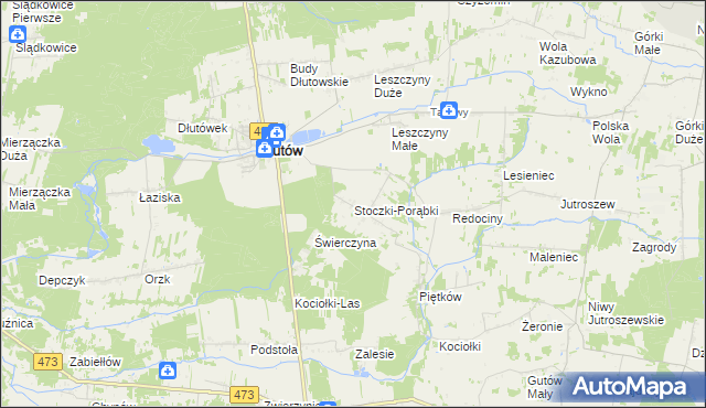 mapa Stoczki-Porąbki, Stoczki-Porąbki na mapie Targeo