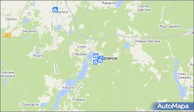 mapa Studzienice powiat bytowski, Studzienice powiat bytowski na mapie Targeo