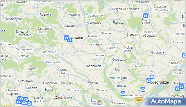 mapa Świdnik gmina Łukowica, Świdnik gmina Łukowica na mapie Targeo