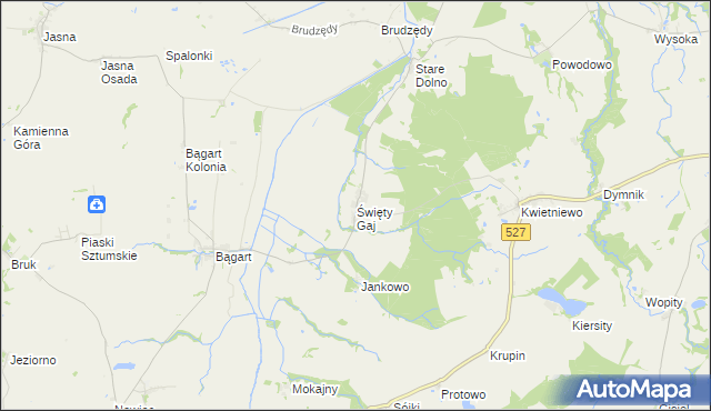 mapa Święty Gaj, Święty Gaj na mapie Targeo