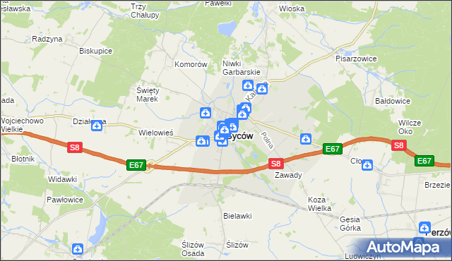 mapa Syców, Syców na mapie Targeo