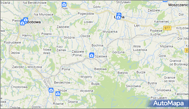 mapa Szalowa, Szalowa na mapie Targeo