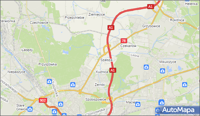 mapa Szałsza, Szałsza na mapie Targeo