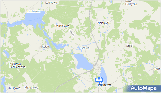 mapa Szarcz, Szarcz na mapie Targeo