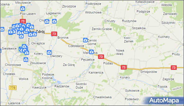 mapa Szczaworyż, Szczaworyż na mapie Targeo