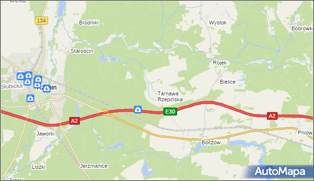 mapa Tarnawa Rzepińska, Tarnawa Rzepińska na mapie Targeo