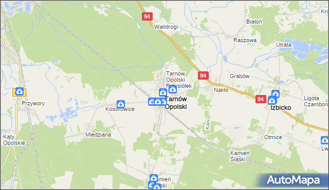 mapa Tarnów Opolski, Tarnów Opolski na mapie Targeo