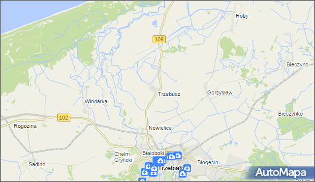 mapa Trzebusz, Trzebusz na mapie Targeo