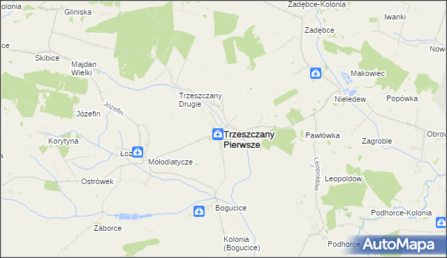 mapa Trzeszczany Pierwsze, Trzeszczany Pierwsze na mapie Targeo