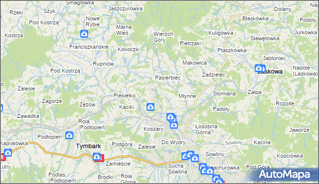 mapa Walowa Góra, Walowa Góra na mapie Targeo