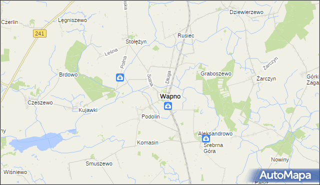 mapa Wapno, Wapno na mapie Targeo