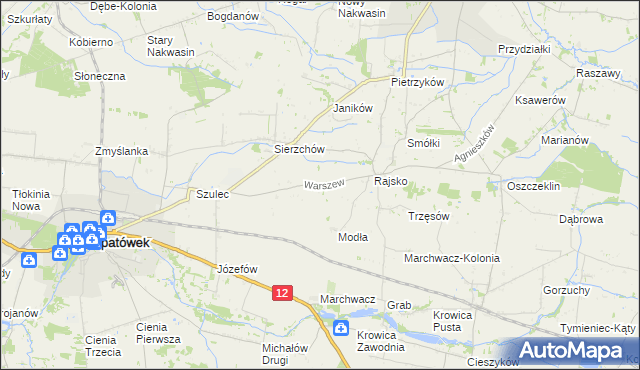 mapa Warszew, Warszew na mapie Targeo