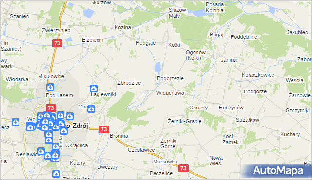 mapa Widuchowa gmina Busko-Zdrój, Widuchowa gmina Busko-Zdrój na mapie Targeo