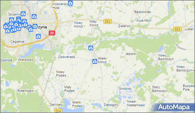 mapa Wielki Klincz, Wielki Klincz na mapie Targeo