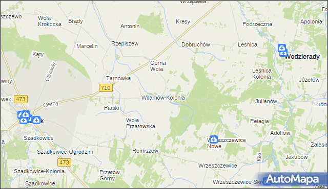 mapa Wilamów-Parcela, Wilamów-Parcela na mapie Targeo
