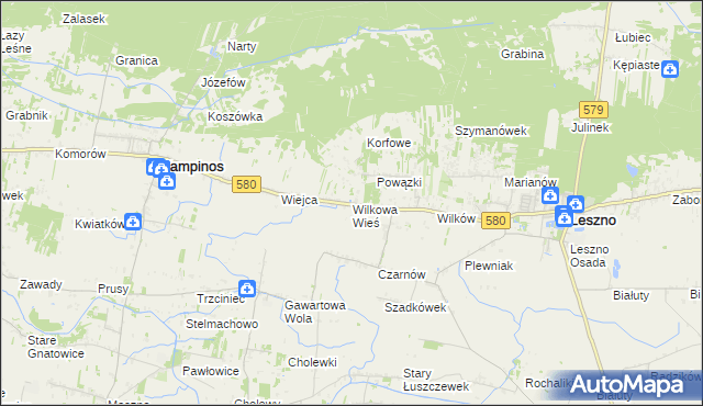 mapa Wilkowa Wieś, Wilkowa Wieś na mapie Targeo