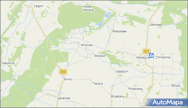 mapa Wioska gmina Niechlów, Wioska gmina Niechlów na mapie Targeo