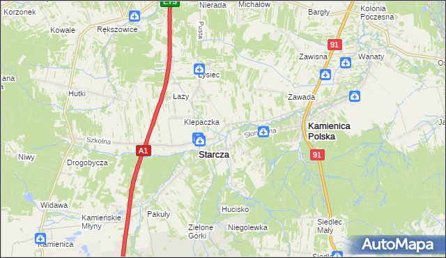 mapa Własna, Własna na mapie Targeo