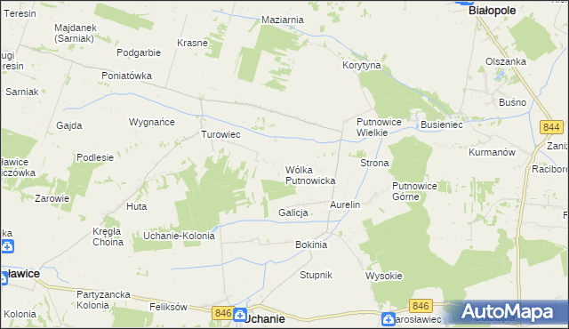 mapa Wólka Putnowicka, Wólka Putnowicka na mapie Targeo