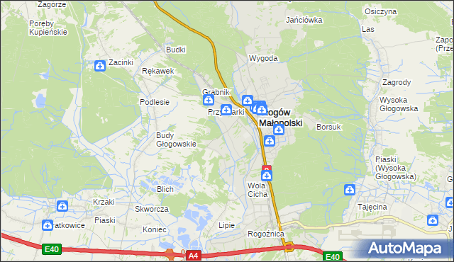 mapa Zabajka, Zabajka na mapie Targeo