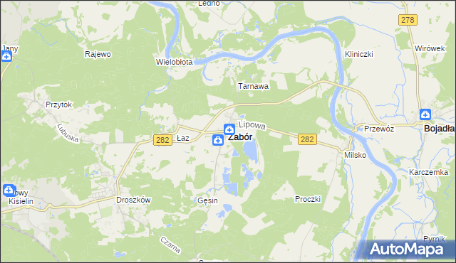 mapa Zabór, Zabór na mapie Targeo