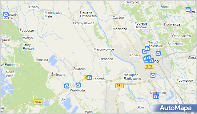 mapa Zdrochec, Zdrochec na mapie Targeo