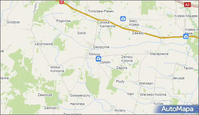 mapa Zembry, Zembry na mapie Targeo