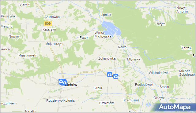 mapa Zofianówka, Zofianówka na mapie Targeo