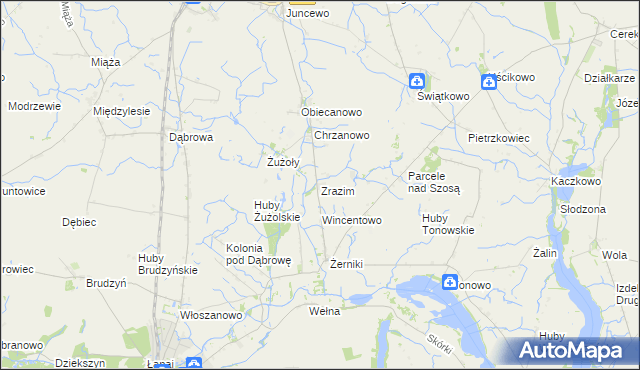 mapa Zrazim, Zrazim na mapie Targeo