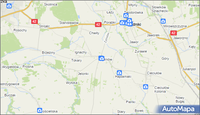 mapa Żytniów, Żytniów na mapie Targeo