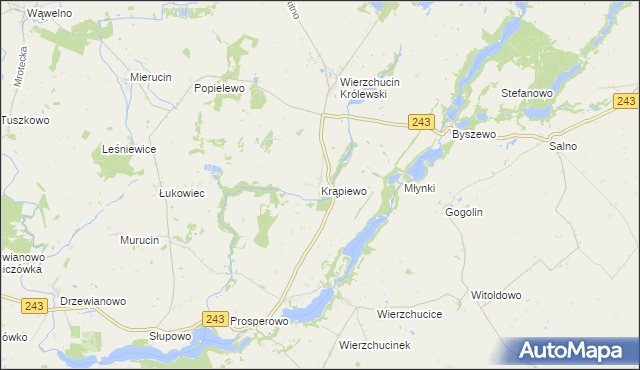 mapa Krąpiewo, Krąpiewo na mapie Targeo